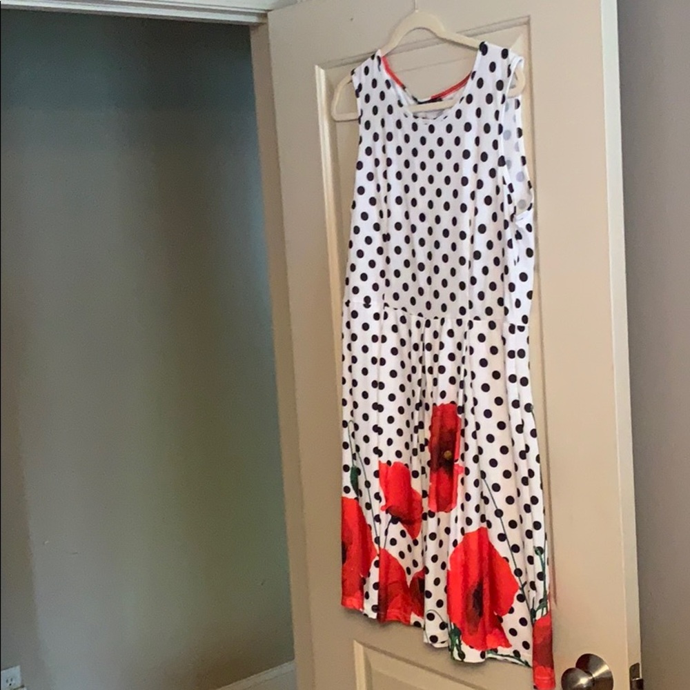 Polka dot floral dress